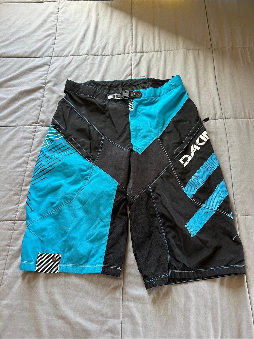 Dakine Teal and Black MTB Riding Shorts